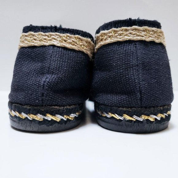 Gb Bravo Black Espadrille Canvas Flat Loafers EU37 - Picture 7 of 13